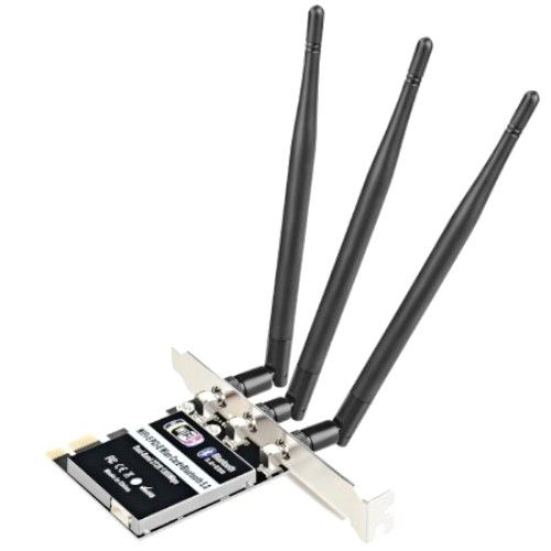 Сетевой контроллер, WiFi5 + Bluetooth5.0 KS-is KS-788 PCI-Express Realtek RTL8822BU