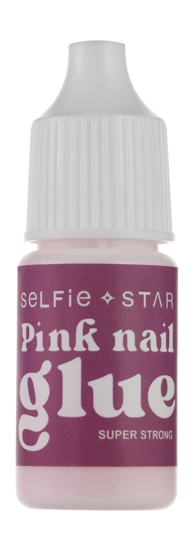 Суперстойкий розовый клей для ногтей / Selfie Star Pink Nail Glue