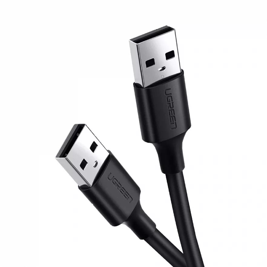 КабельUGREENUS102(10309)USB2.0AMaletoAMaleCable.Длина:0,5м.Цвет:черный