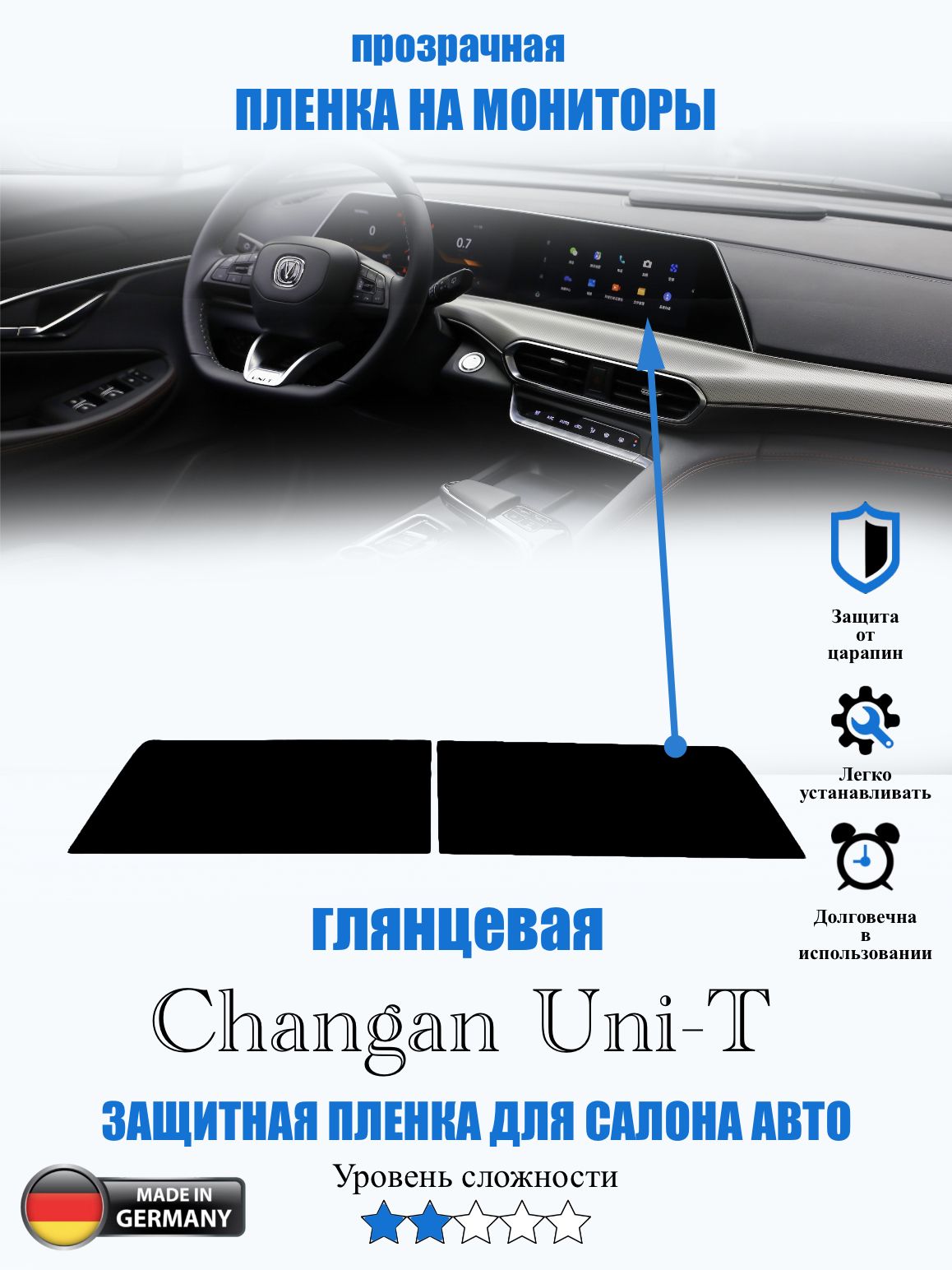 Защитная пленка Changan Uni - T ГЛЯНЦЕВАЯ / Чанган Юни Т