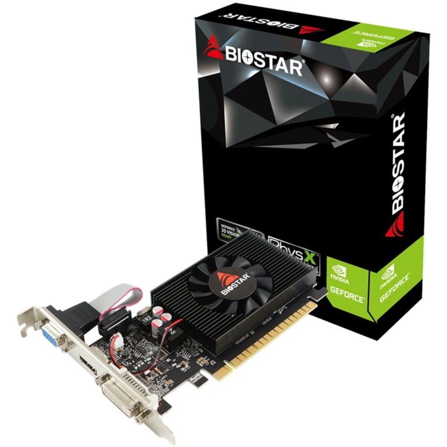 Biostar Видеокарта GeForce GT 710 GT710-2GB D3 LP 2 ГБ (VN7103THX6), LHR