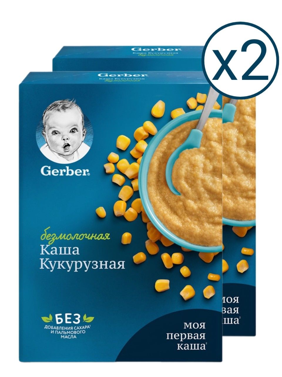 Каша сухая безмолочная Gerber кукурузная с 5 месяцев 180 г 2 шт