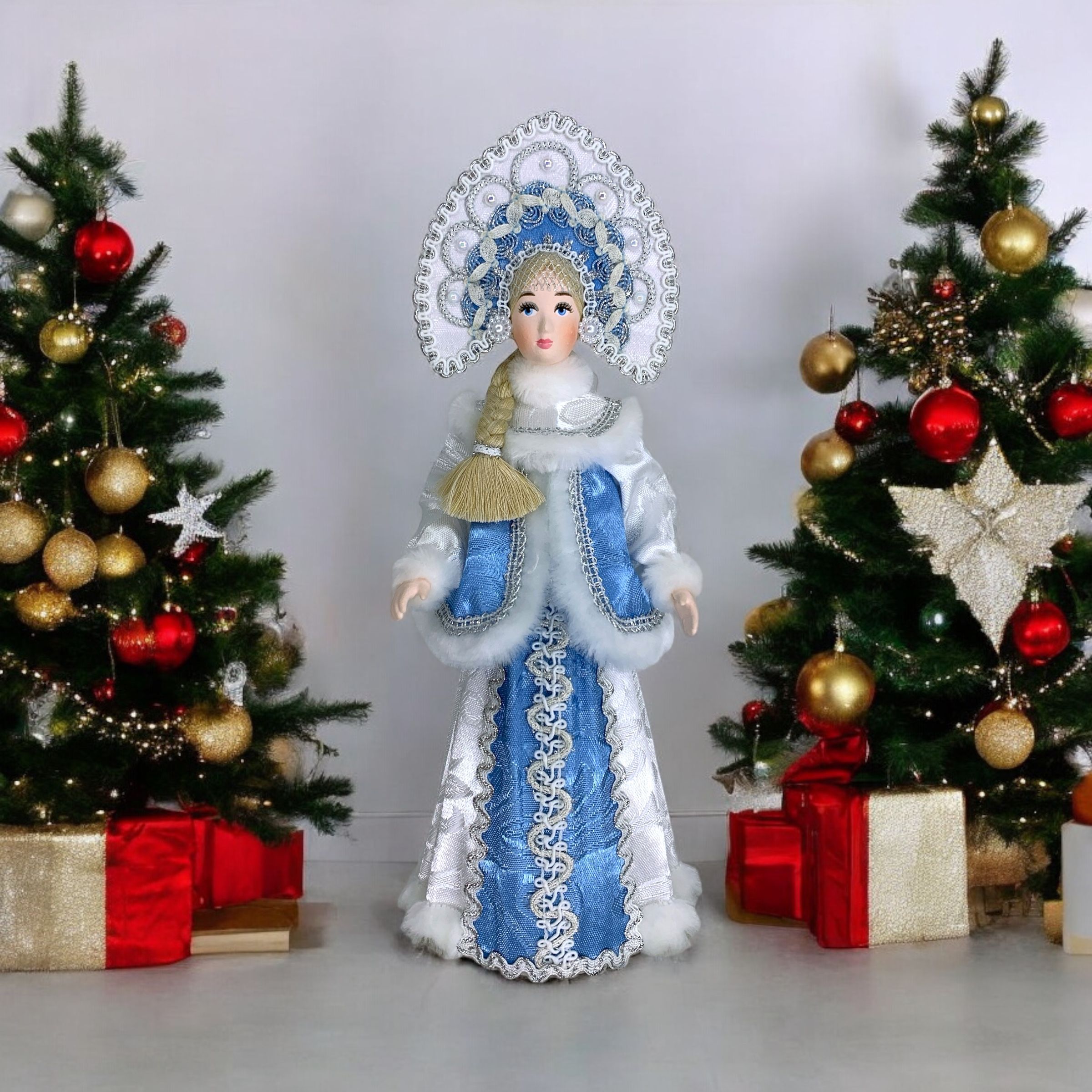 Снегурочка под ёлку 31,7 см ручная работа сделано в России
