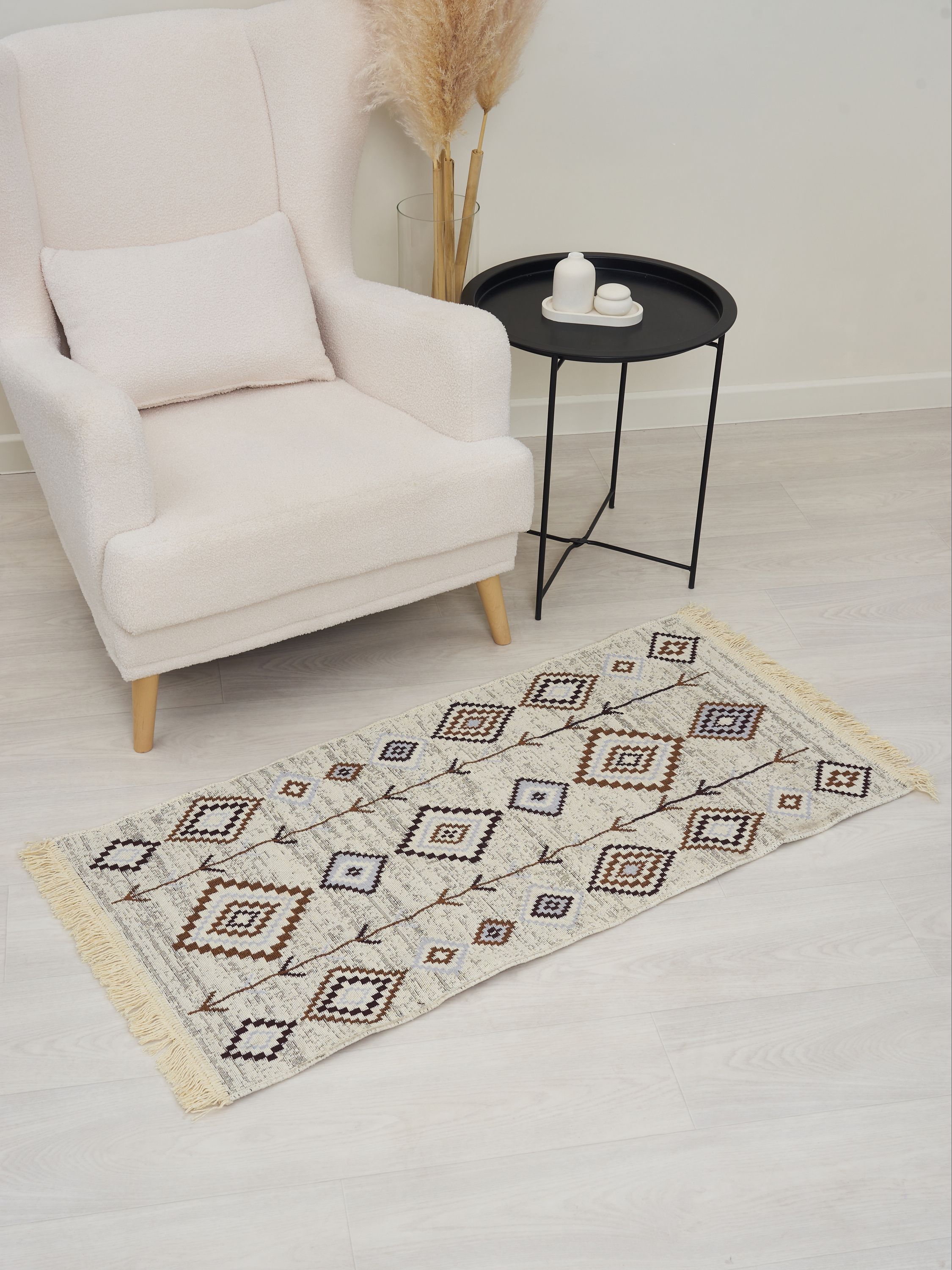 Коврик из хлопка KILIM GOLD 80х150 серый, Турция