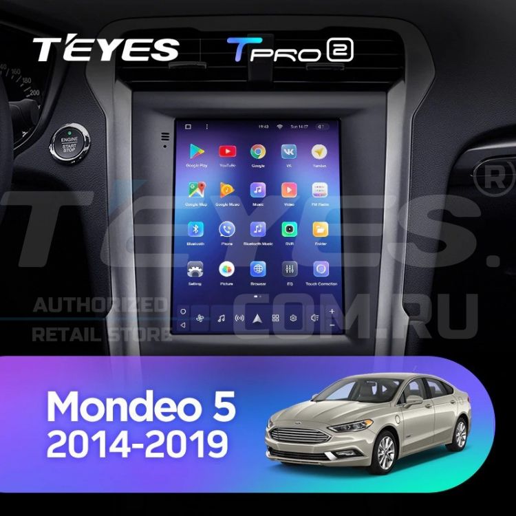 ШтатнаямагнитолаTeslastyleTeyesTPRO24/32FordMondeo52014-2019