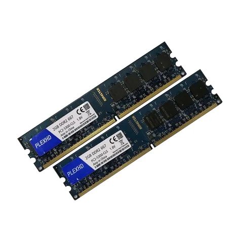 Оперативная память Память ddr2 plexhd 2шт 2x2 ГБ (5435)