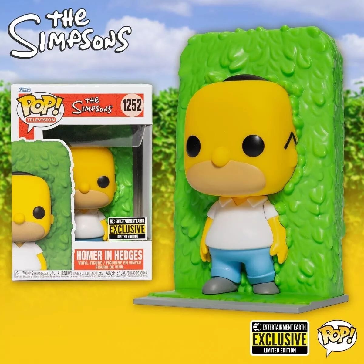 ФигуркиFunkoPop!Simpsons:HomerinHedges(СтикерEE(ФанкоПопГомеризмультсериалаСимпсоны))