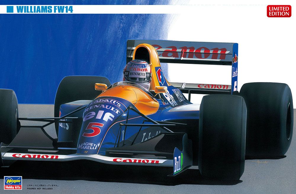 Сборная модель автомобиля Гоночный автомобиль Формулы-1 Williams FW14 (Limited Edition) 20346, масштаб 1/24