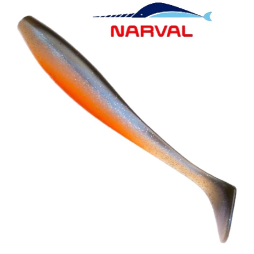 ПриманкасиликоноваяNarvalChoppyTail14cmцв.#008SmokyFish/Виброхвостдляджиганасудака,щуку/СиликонНарвалЧопиТейл