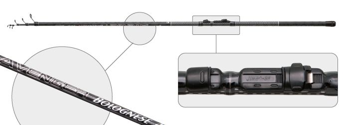 Удилище телескоп угольное д/с Akara Avenger 6,0 м