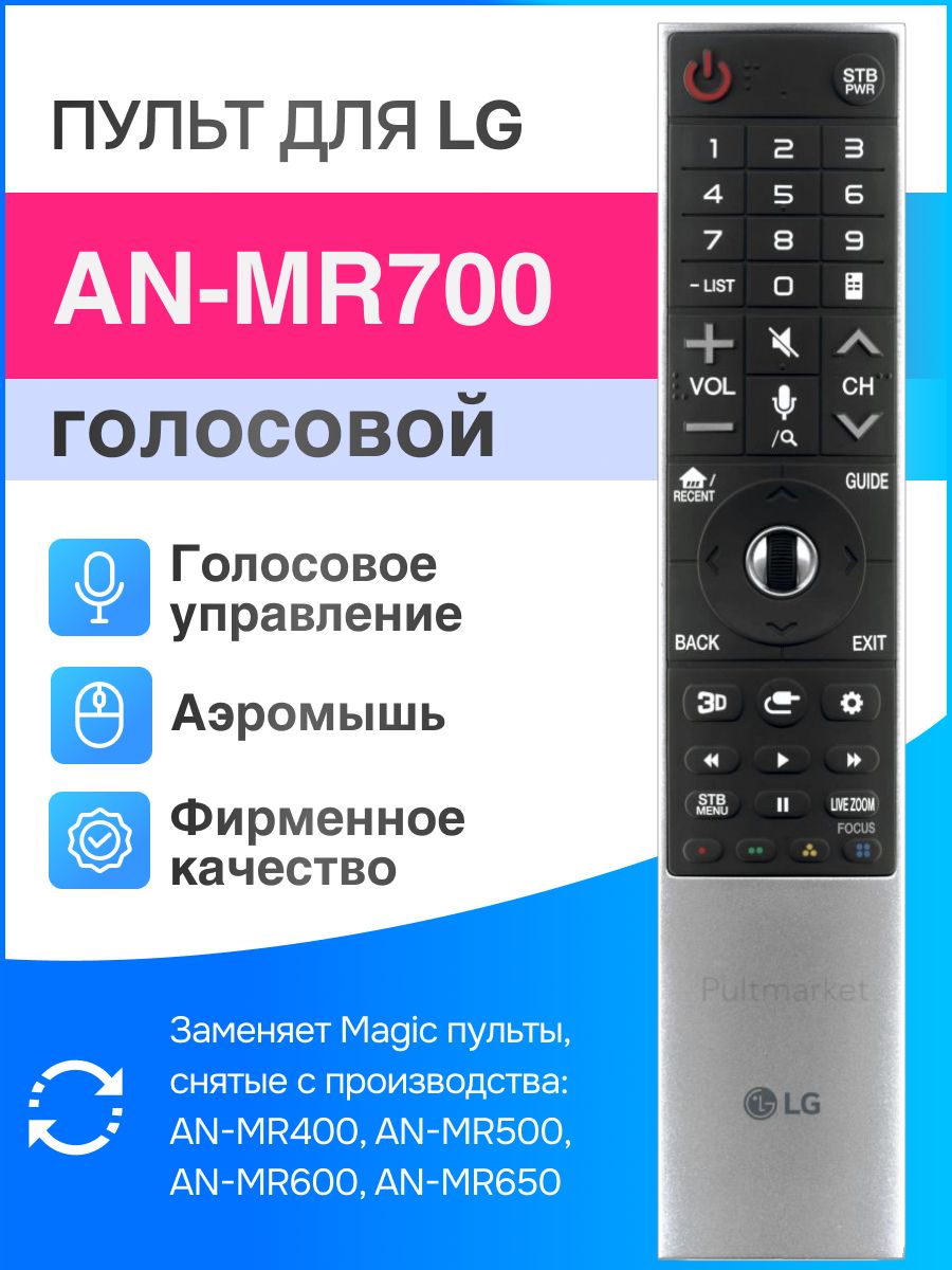 LGAN-MR700голосовойMagicпультсаэромышью(пульт-мышка),заменаAN-MR600идр.