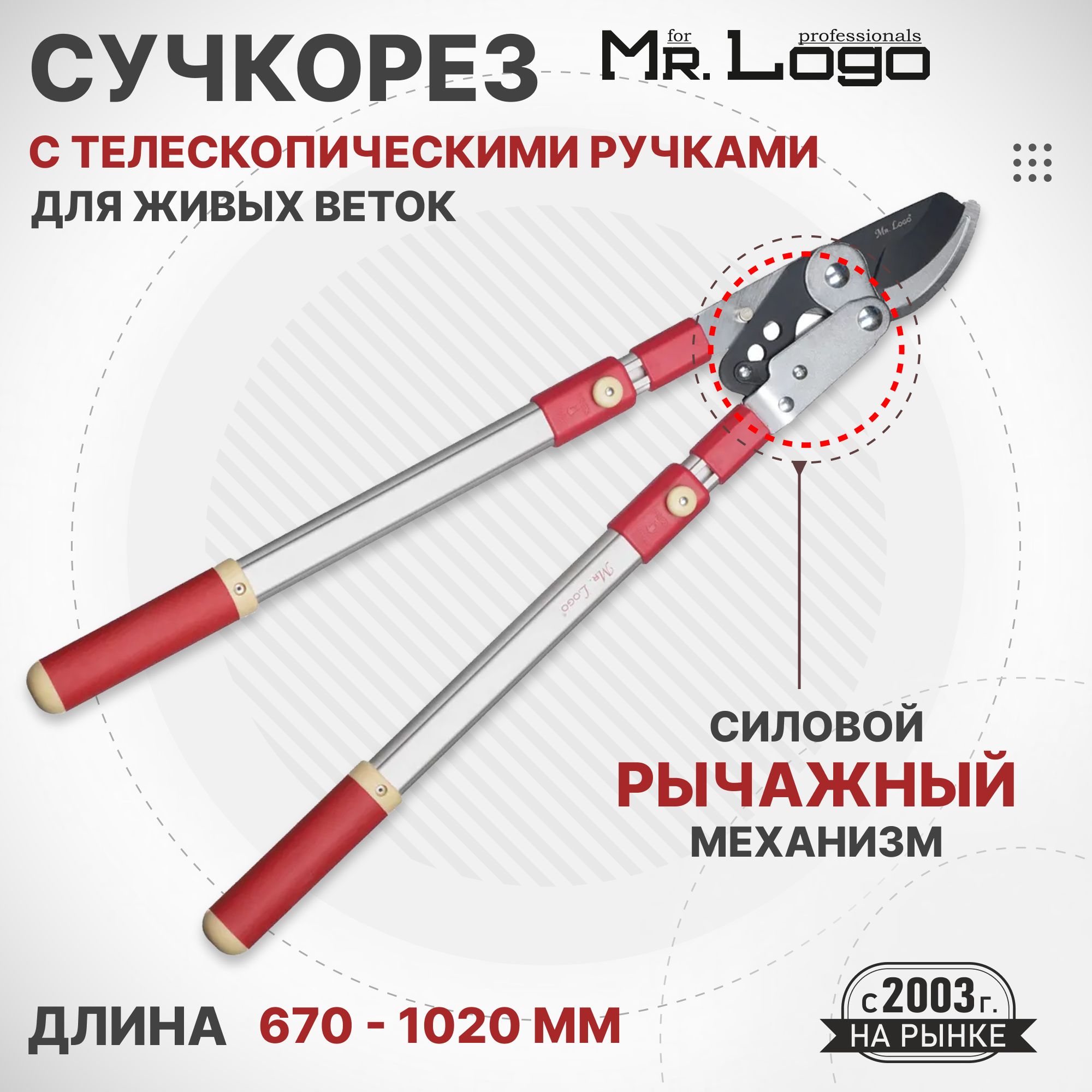 Сучкорез Mr.Logo с телескопическими ручками 670-1020 мм