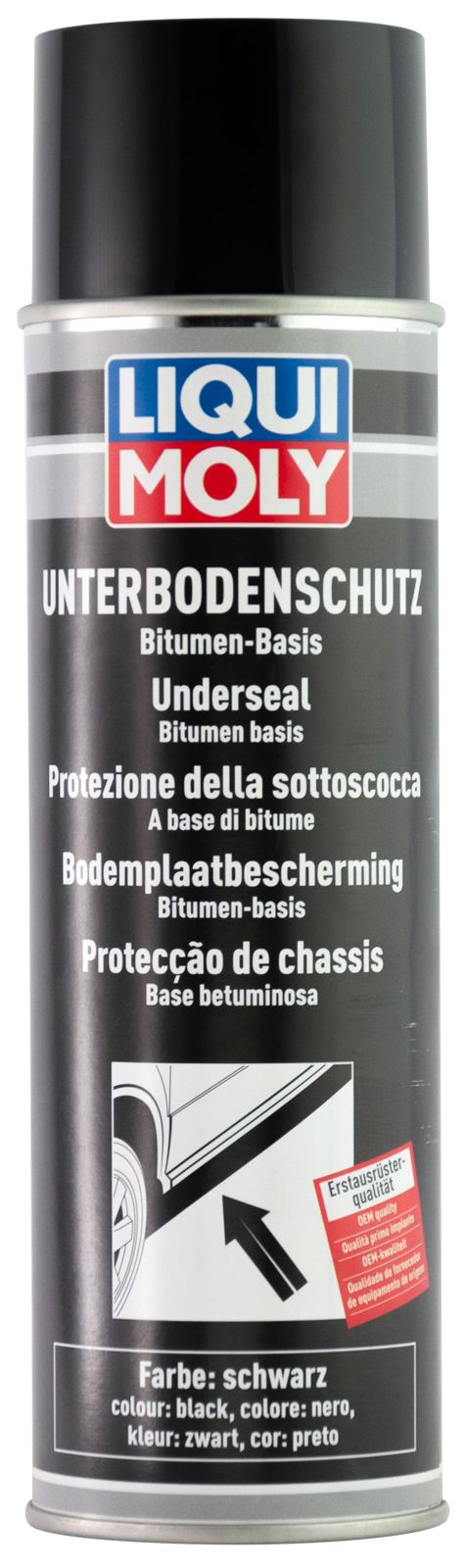 LIQUI MOLY Антикор для днища кузова битум/смола (черный) Unterboden-Schutz Bitumen schwarz 0,5л