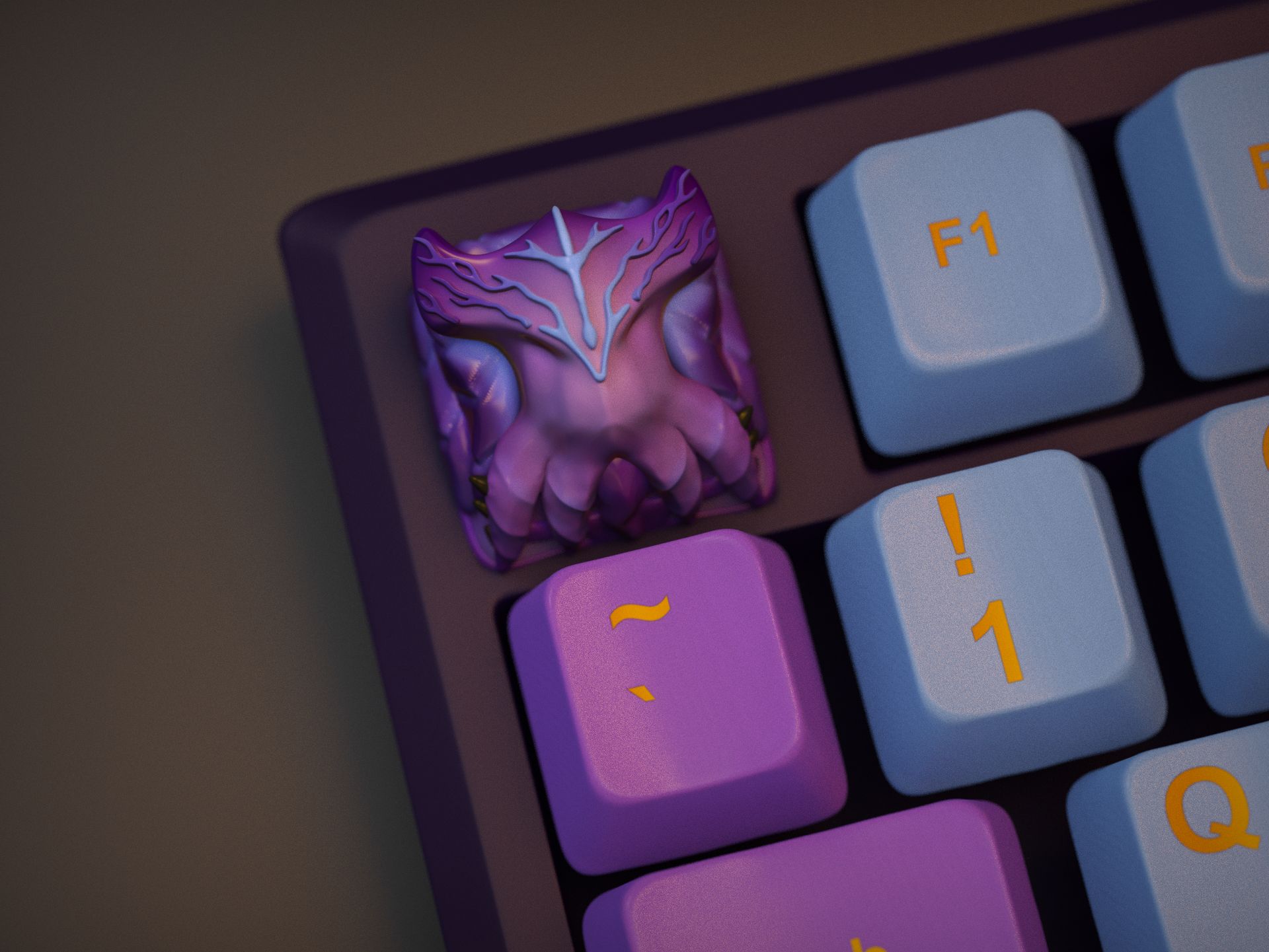 Игровой кейкап Faceless Void Arcana, Войд Аркана (Dota 2, Keycap), серый, неокрашенный