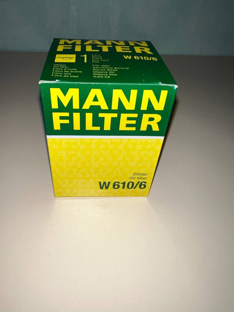 MANN FILTER Фильтр масляный арт. W610/6, 1 шт.