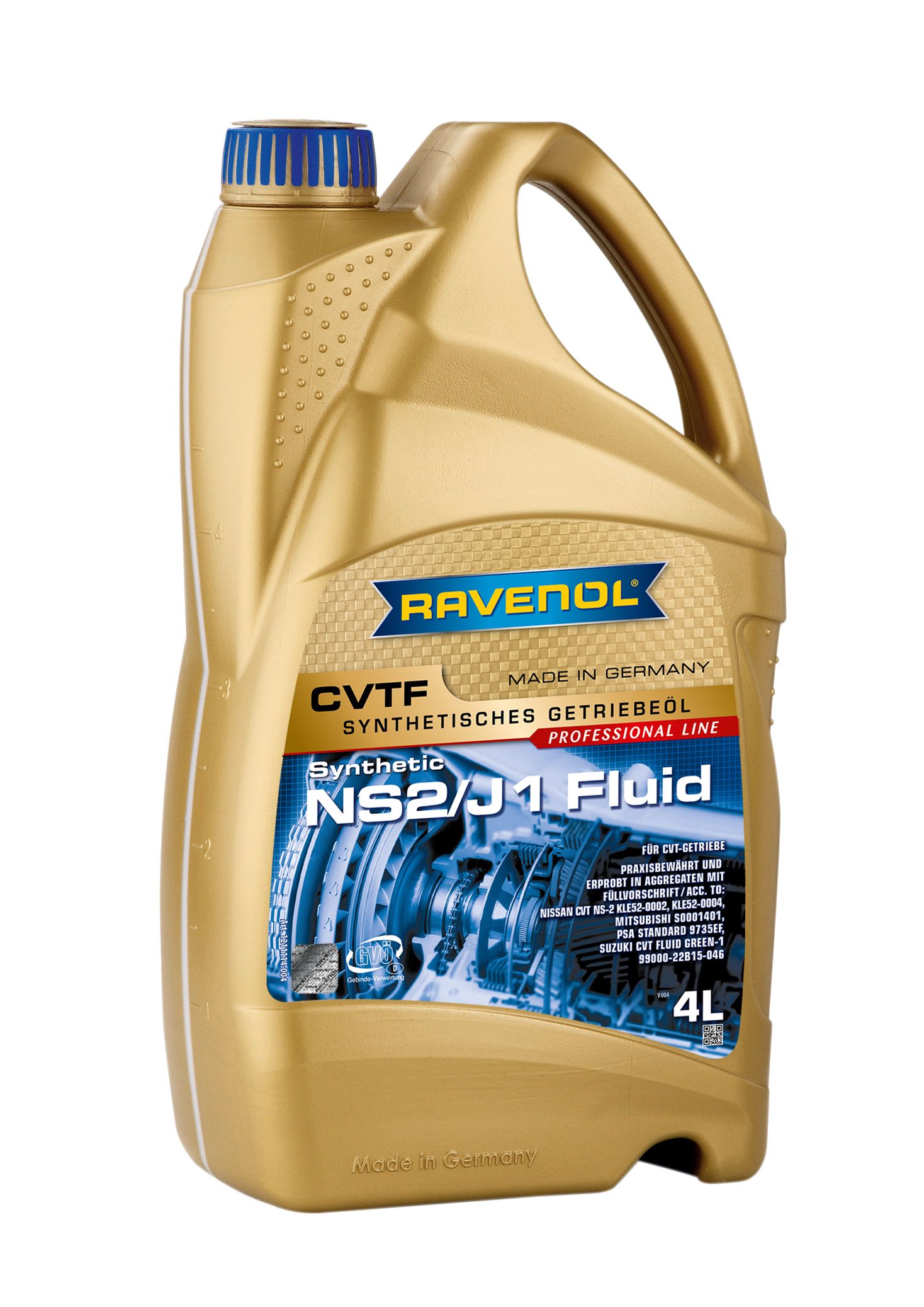 Масло Ravenol CVTF NS2/J1 Fluid трансмиссионное синтетическое 4 л