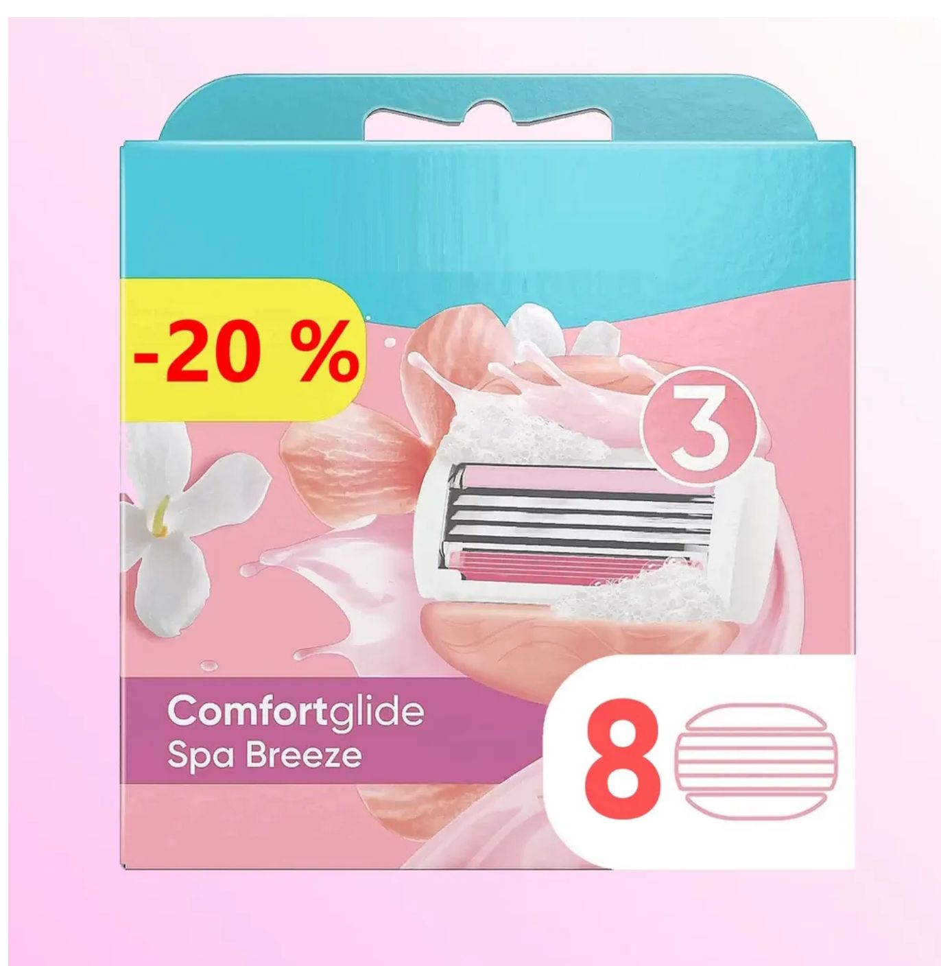 Сменные кассеты ComfortGlide Spa Breeze, 8 шт.