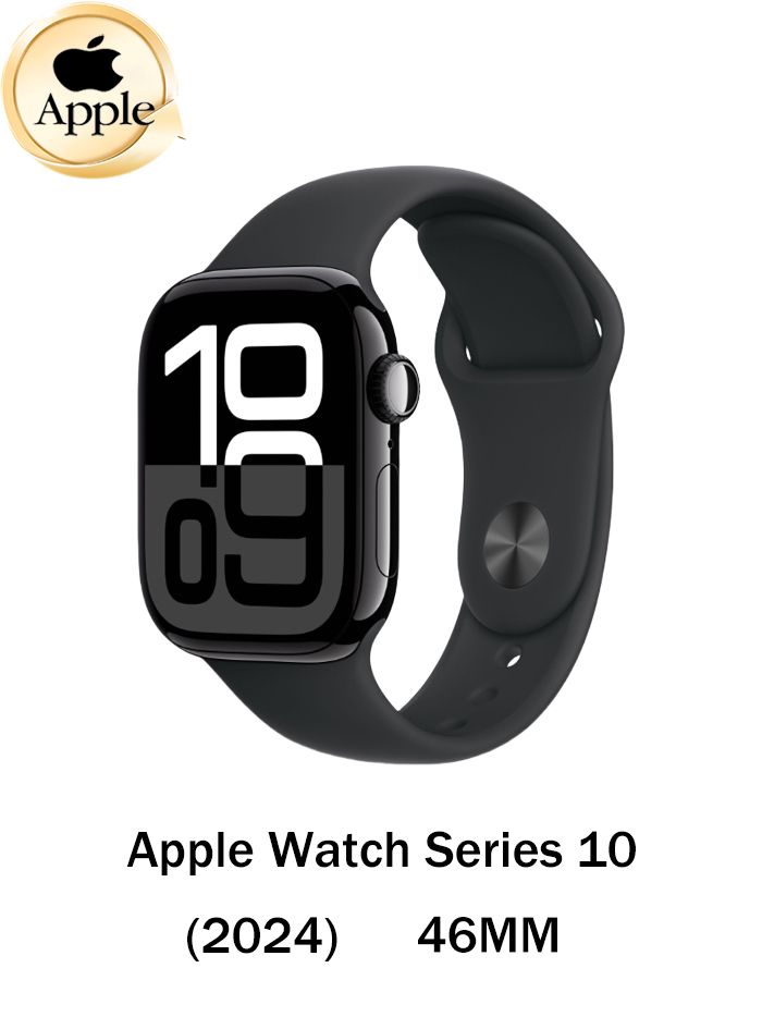 AppleУмныечасыWatchSeries102024СовершенноновыйОригинал,46mm,чёрный