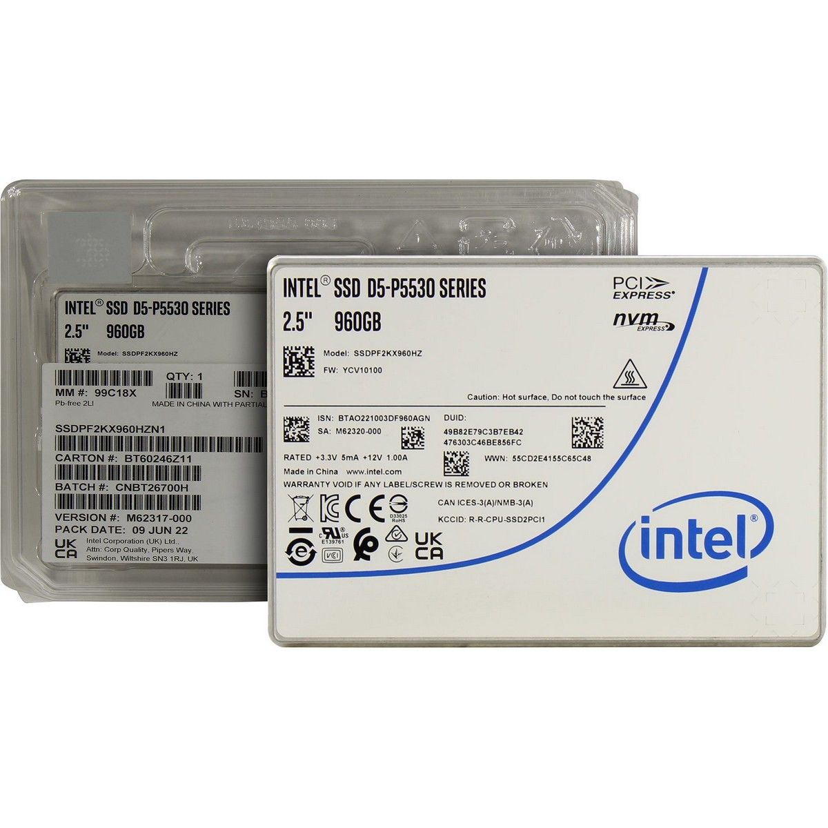 Intel960ГБВнутреннийSSD-дискSSDPF2KX960HZN1(SSDPF2KX960HZN1)