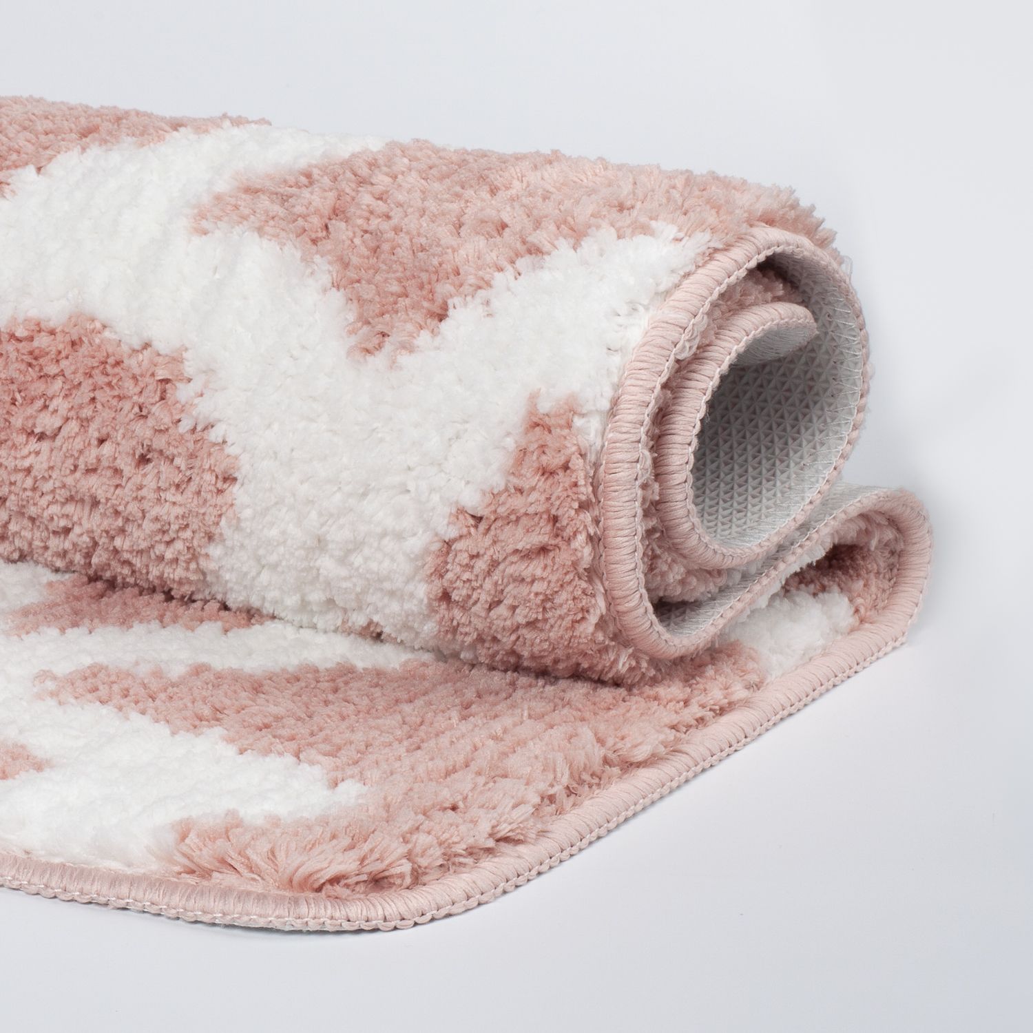 Фото товара на маркетплейсе ozon Коврик для ванной комнаты и туалета 50х80 см, противоскользящий, микрофибра, розовый, быстросохнущий, IDDIS, BPQS01Mi12