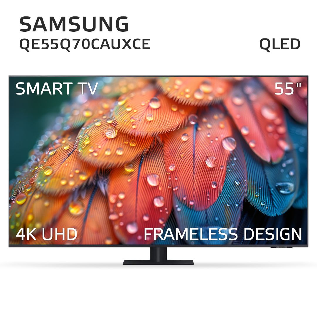 SamsungТелевизорQE55Q70CAUXCE/SmartTV/HDR55"4KUHD,серый