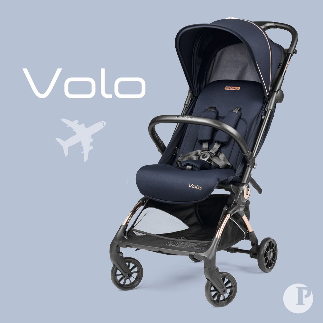 Детская прогулочная коляска Peg Perego Volo Blue Shine