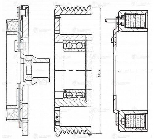 Муфта эл/магн. компрессора кондиц. для а/м Nissan Teana (J32)/Murano (Z51) (08-) (LMAC 1401)