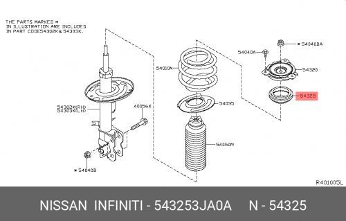 Подшип.опорный NISSAN QASHQAI+2 JJ10E 2008-2013