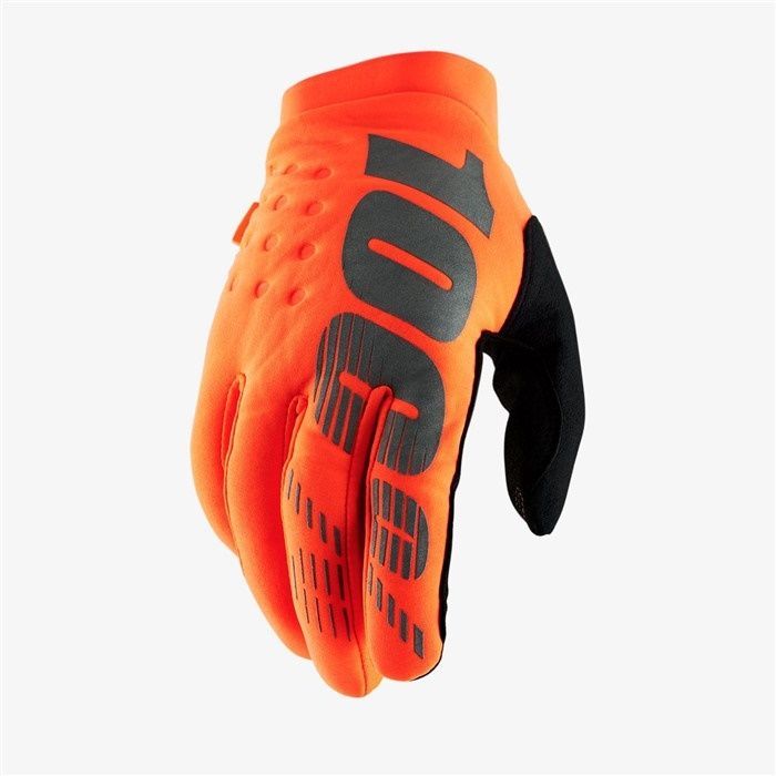 Мотоперчатки 100% Brisker Glove Fluo Orange/Black