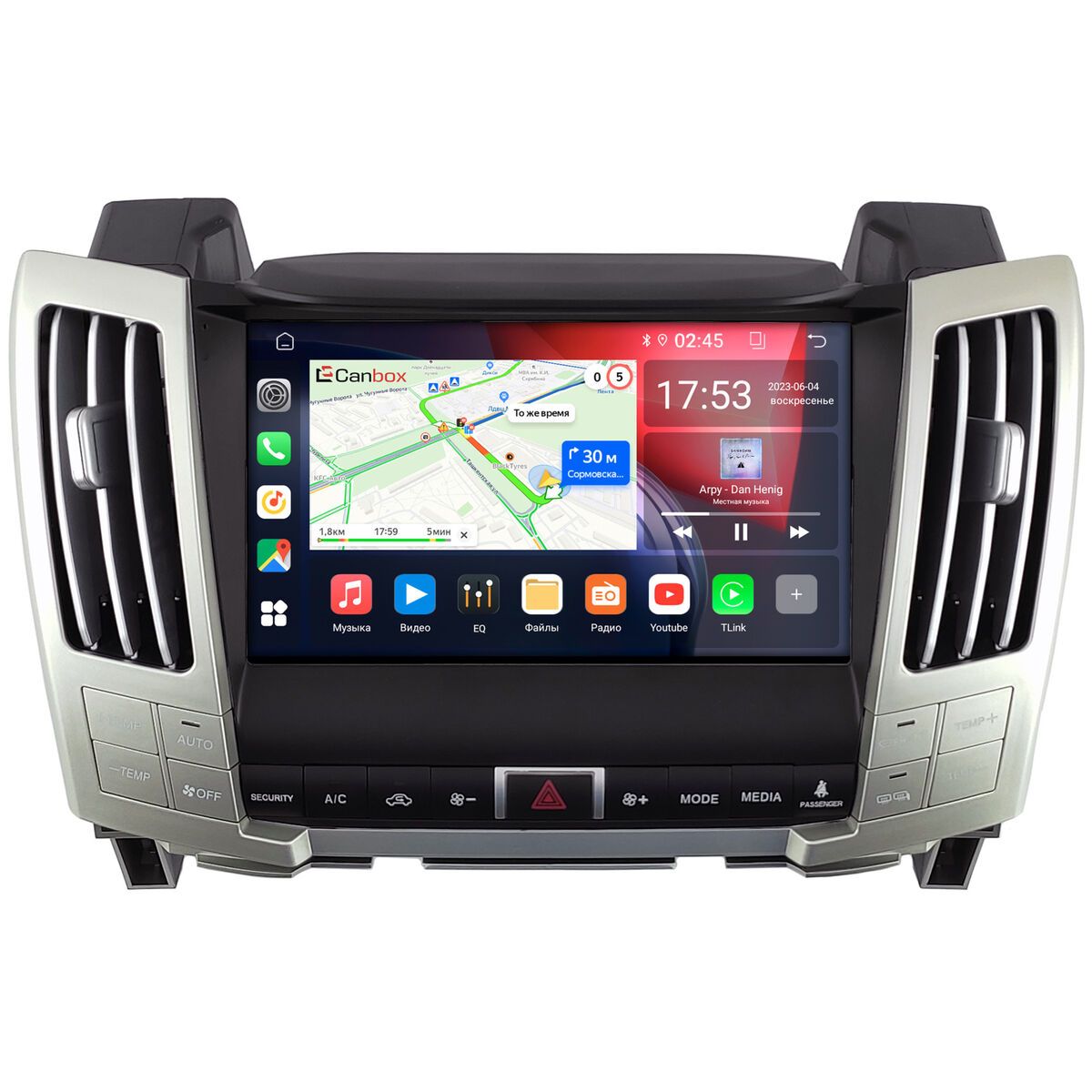 Штатная магнитола Lexus RX 300 330 350 400h 2003-2009 Canbox RS9-1626 1.5/32 Android 10 (IPS DSP CarPlay)