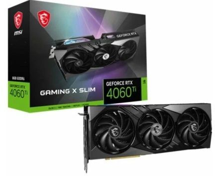 MSIВидеокартаGeForceRTX4060TiRTX4060TiGAMINGXSLIM8ГБ(RTX4060TiGAMINGXSLIM)