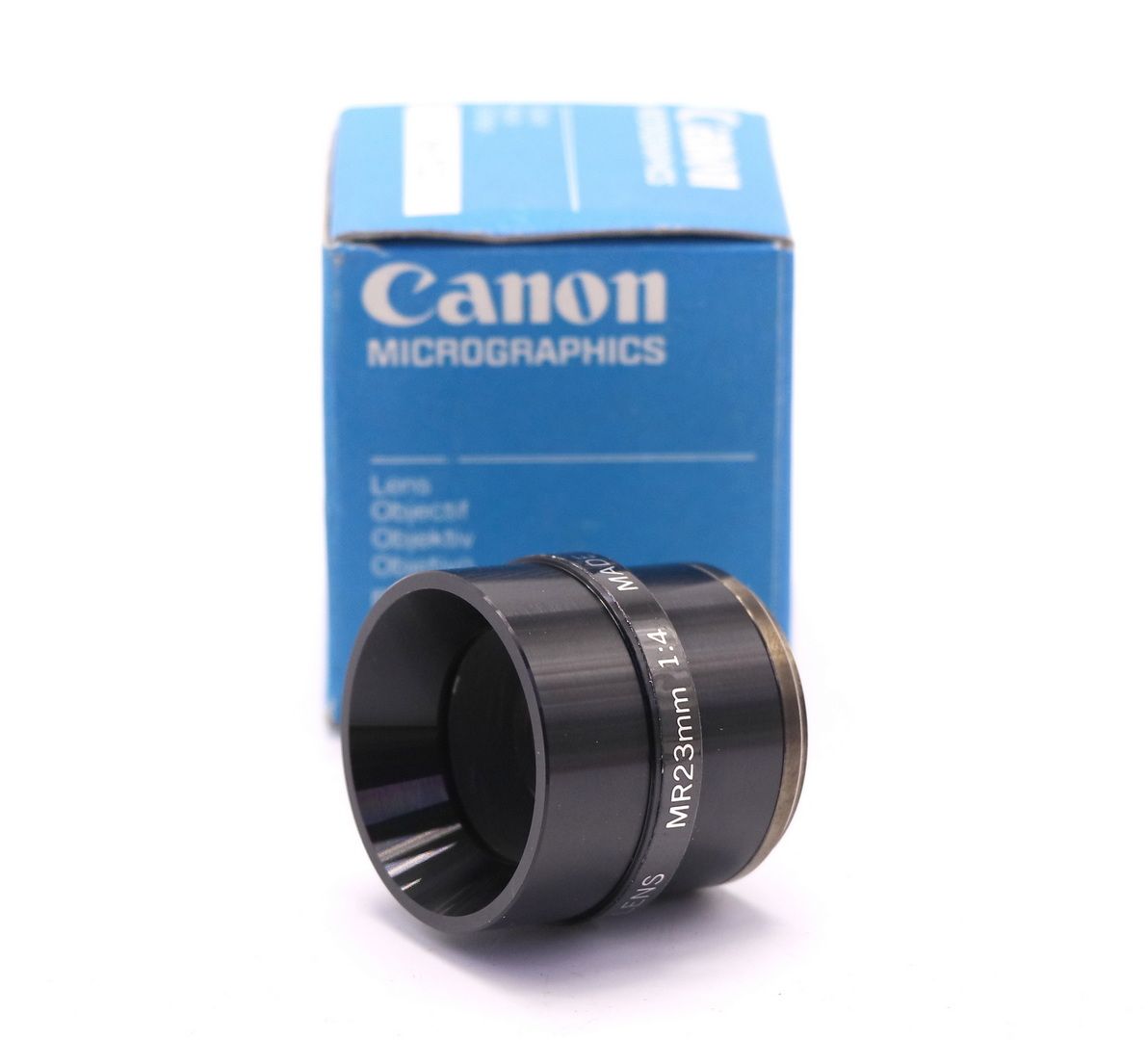 Canon lens MR23mm f/4 в упаковке