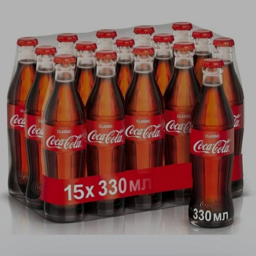 Coca-Cola, 0.33л х 15 шт, Газированный напиток, Кока кола, Классик