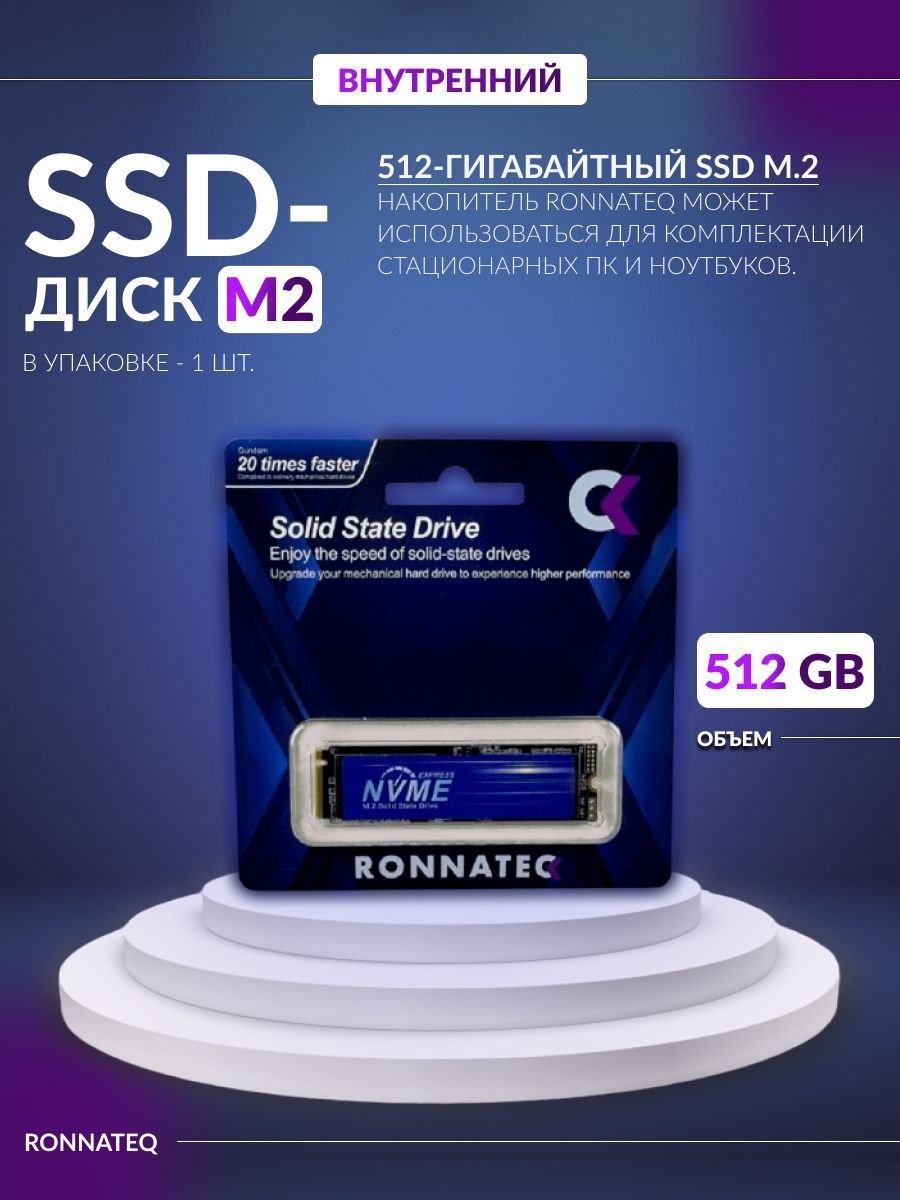 Ronnateq 512 ГБ Внутренний SSD-диск SSD M2 256 (RQ2M2)