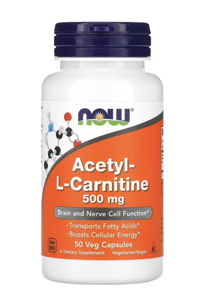 Ацетил-Л-Карнитин NOW Acetyl-L-Carnitine 500 mg