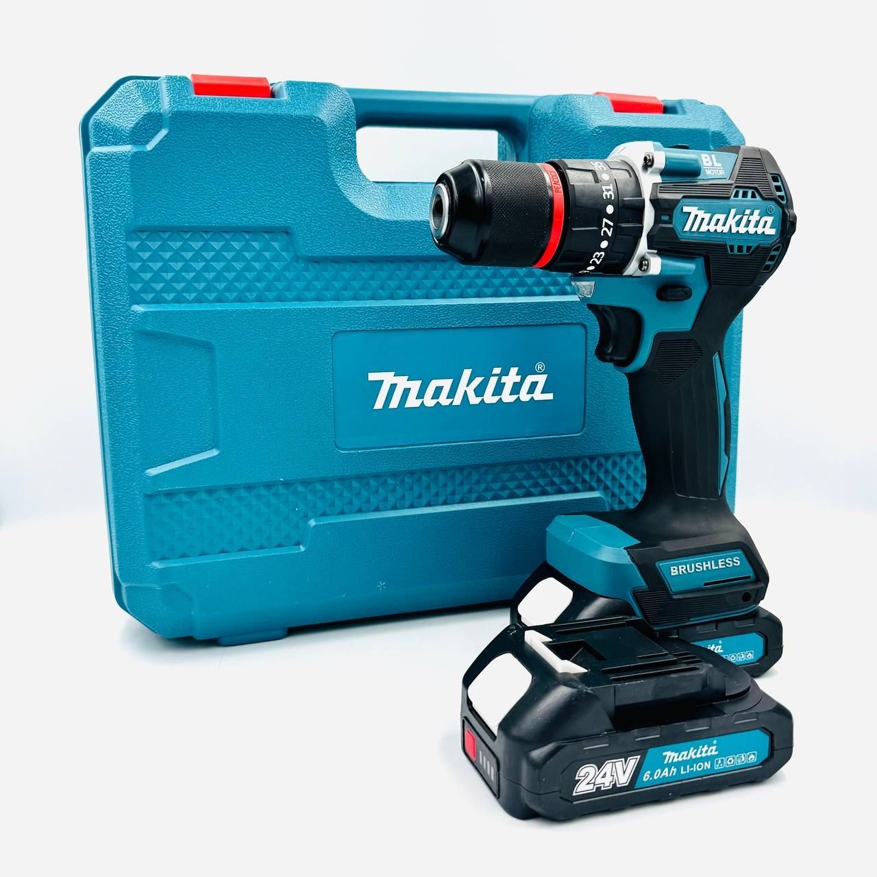 Дрель-шуруповерт Makita 24v, бесщеточный, с 2 АКБ