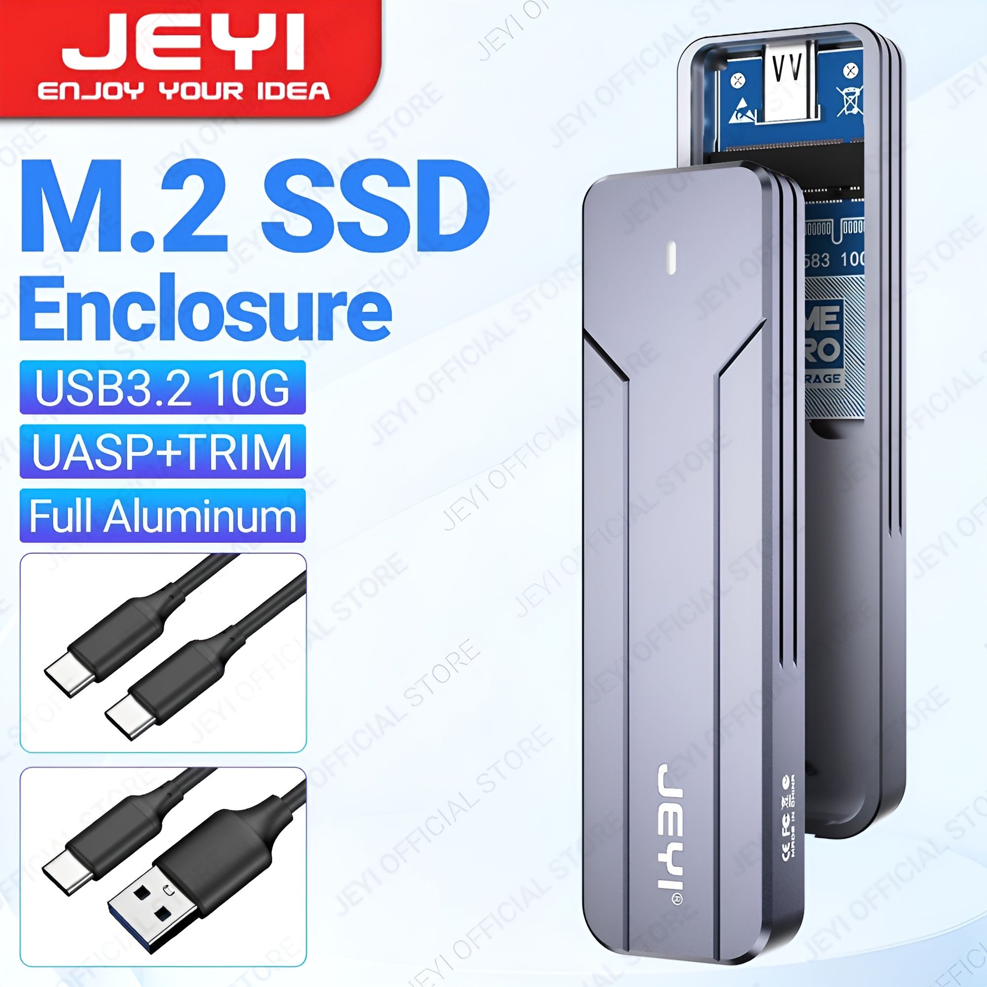 JEYIдлятвердотельногонакопителяM.2NVME,USB3.2Gen2,10Гбит/с