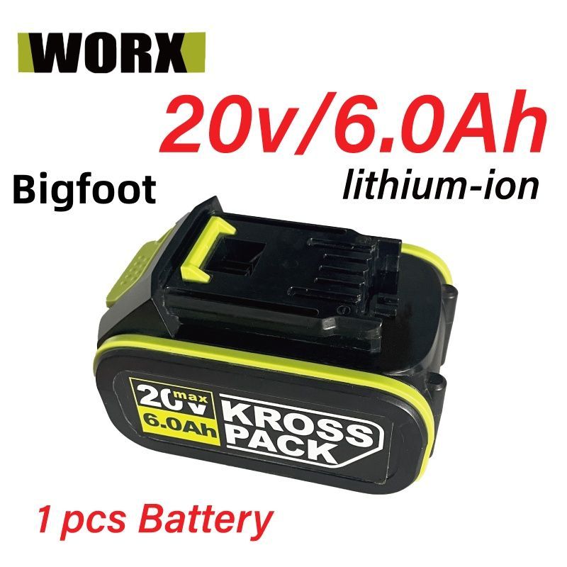 Электрический аккумулятор WORX 20V 6.0 Ah1PSC, WA3551 WA3553 WX390 WX176 WX178 Отвертка большой мощности