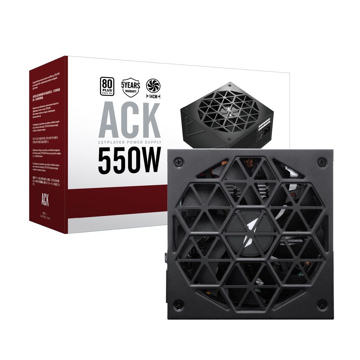 Блокпитания1STPLAYERACK550WBlack/ATX2.4,APFC,80PLUSStandard,DoubleForward,140mmfan,non-modular/HA-550AC1