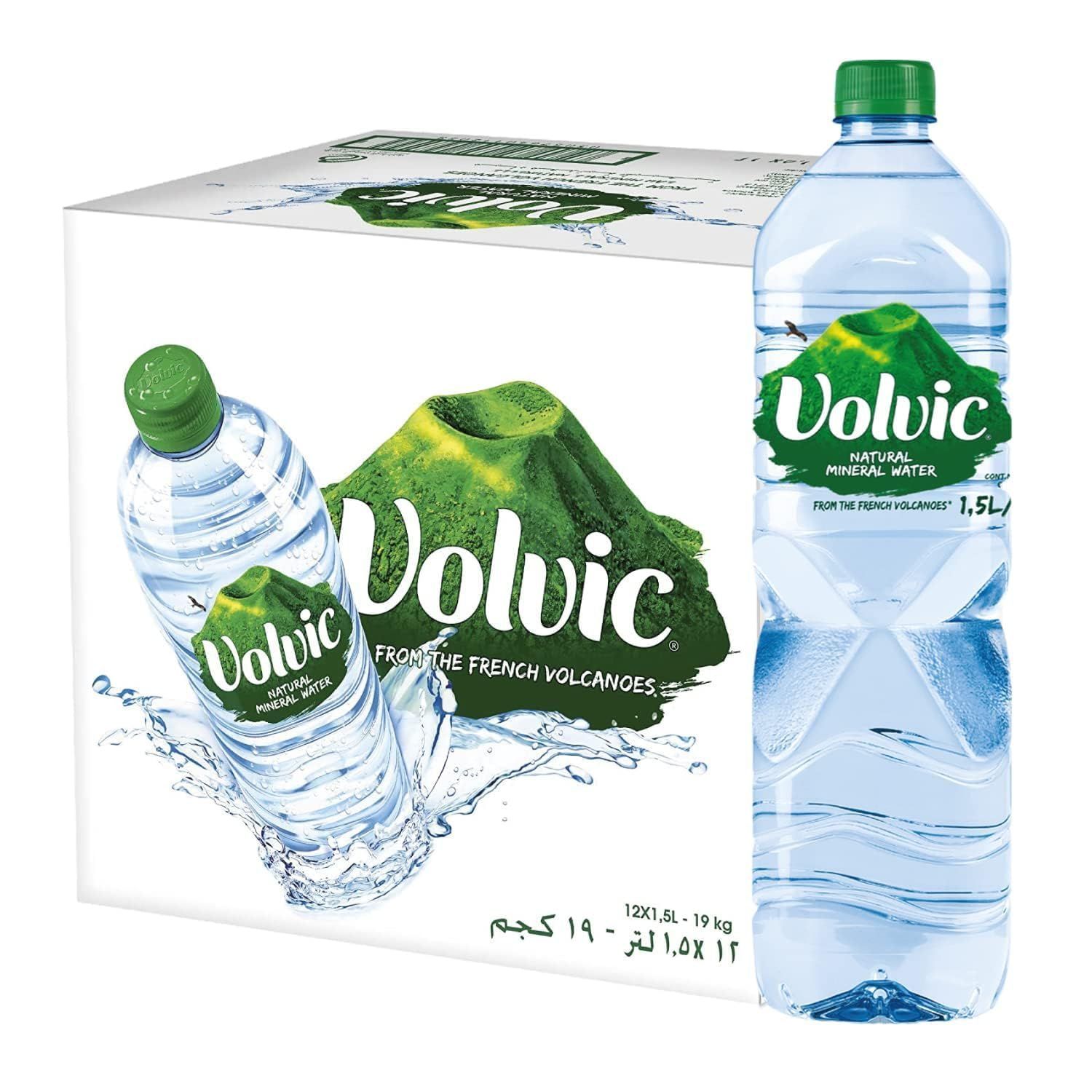 Volvic / Вольвик природная минеральная вода, негазированная, 12 шт. по 1.5л ПЭТ