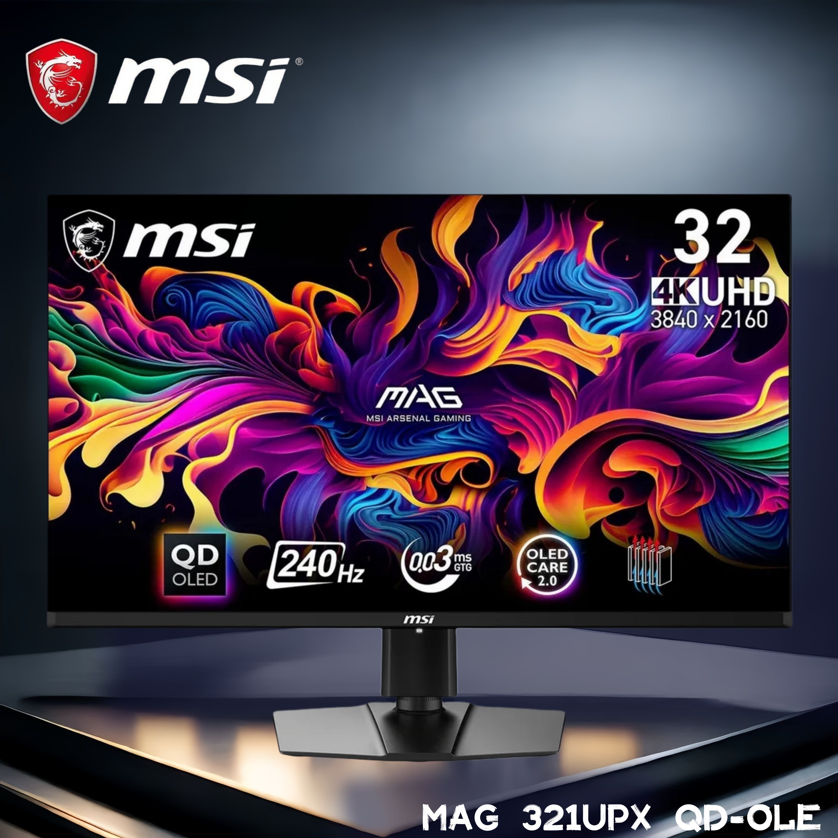 MSI32"МониторMSIMAG321UPXQD-OLED,черный