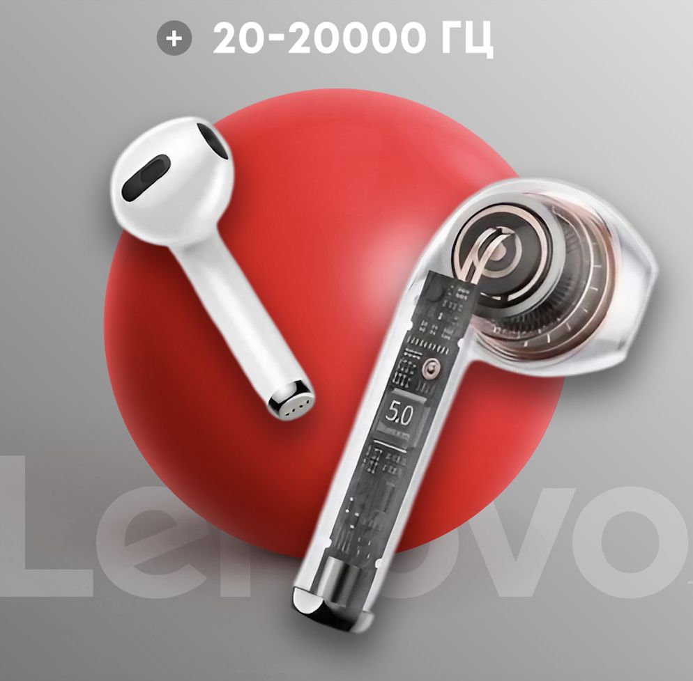 Наушники беспроводные Lenovo / TWS Bluetooth с микрофоном, Беспроводны(图2)