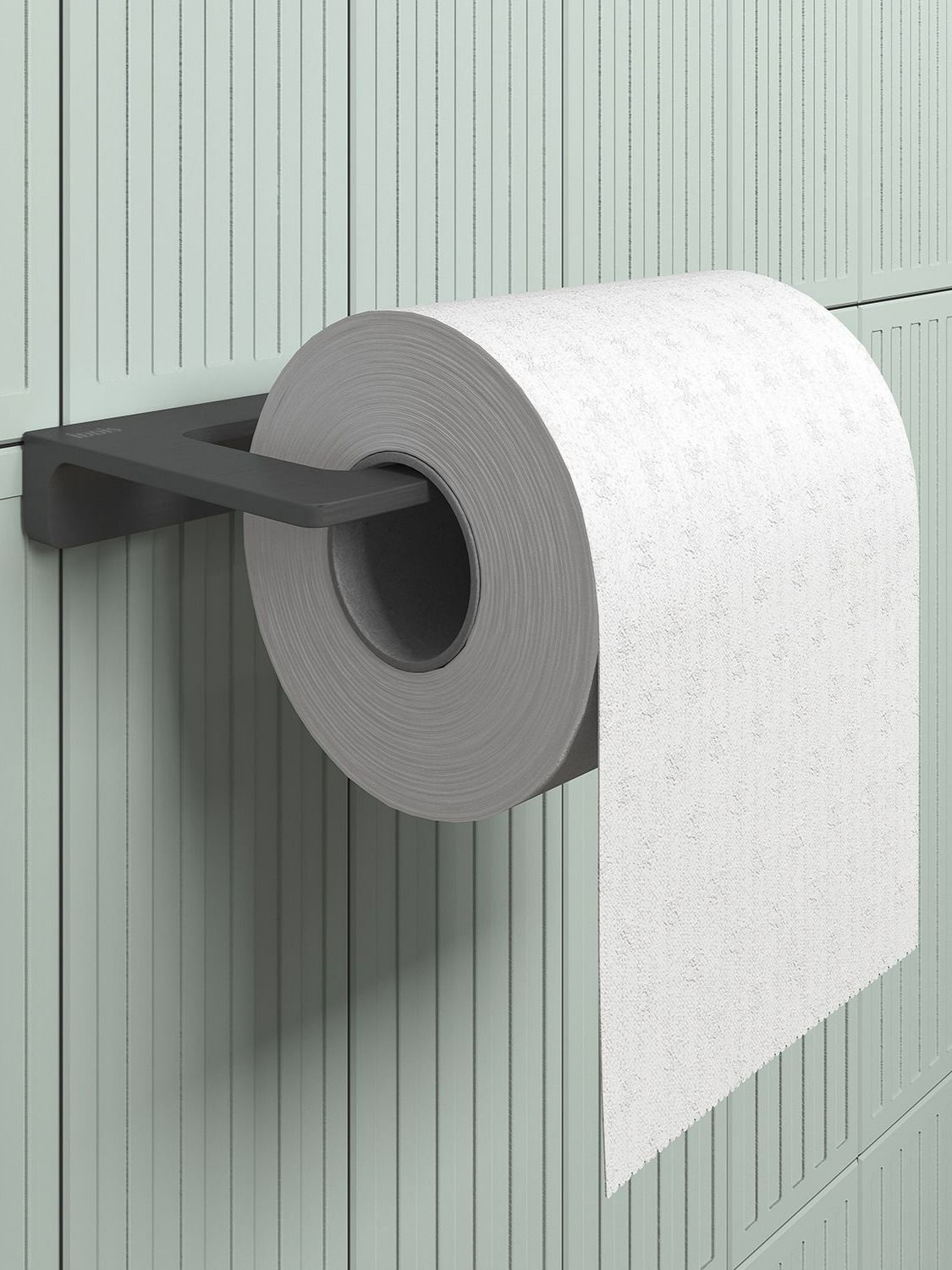 Фото товара на маркетплейсе ozon Держатель для туалетной бумаги без крышки, матовый графит, сплав металлов, IDDIS, Slide, SLIGM00i43