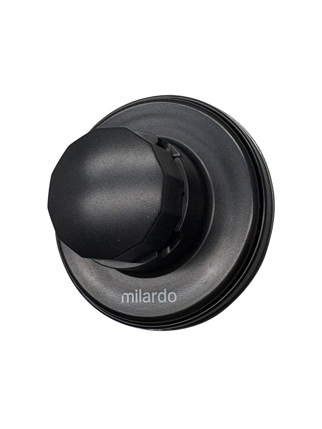 Фото товара на маркетплейсе ozon Держатель для ванной комнаты, самоклеющийся, ABS пластик, черный матовый, Milardo, Easy, EASBWP0M58