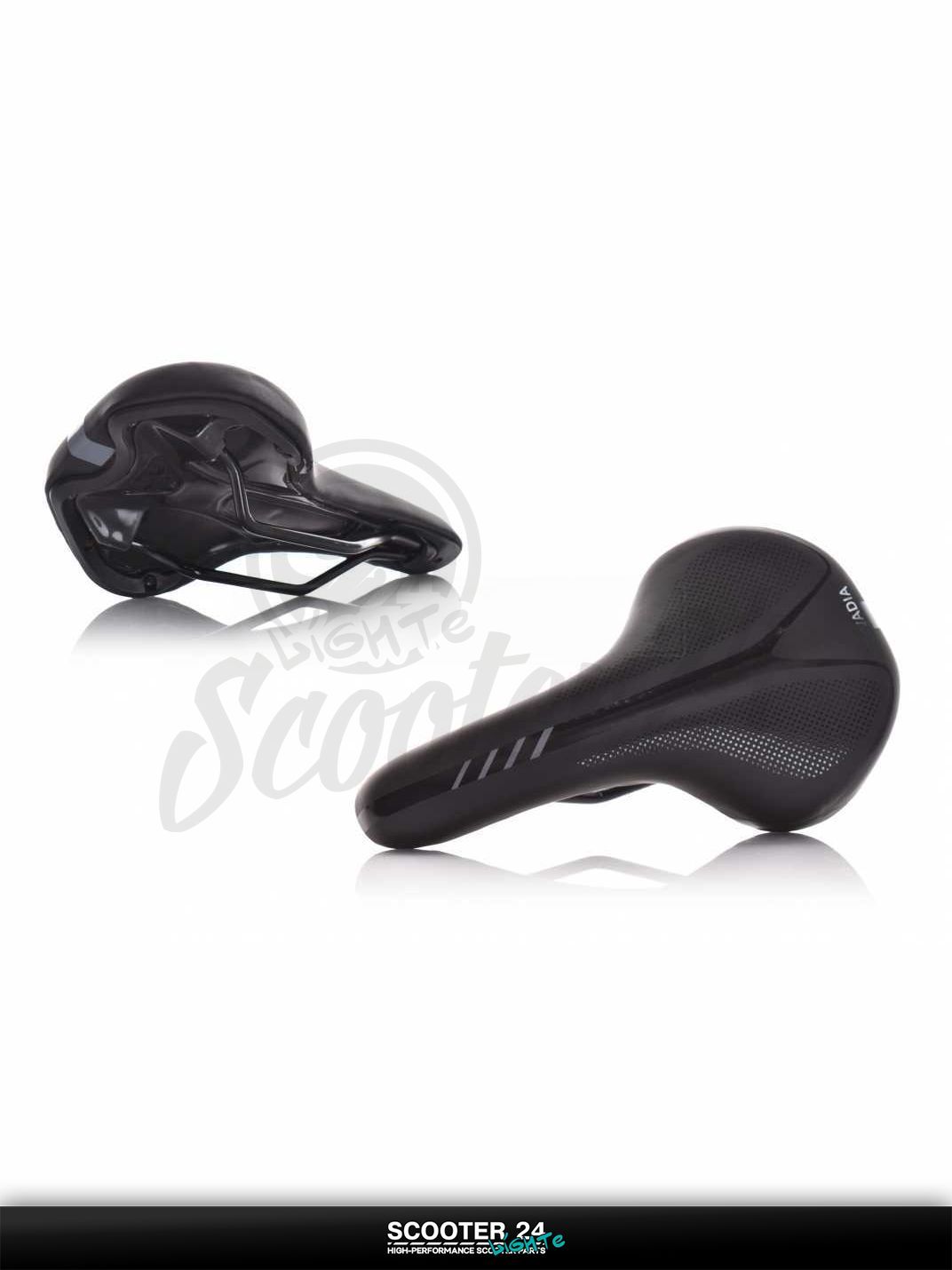 Седло на велосипед универсальное вело спортивное, черно-серое