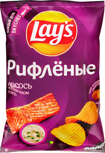 Отзывы на Чипсы картофельные LAY'S Рифленые Сливочный лосось, 140г от ...