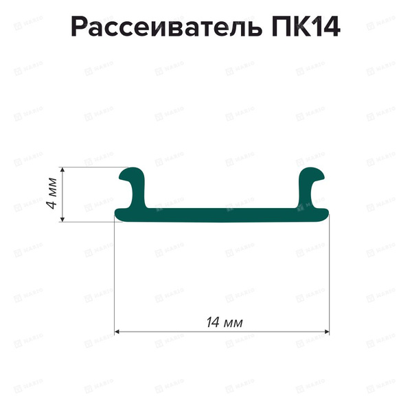 Светорассеивающая вставка для профиля ПК-14, 1 метр - купить с ...