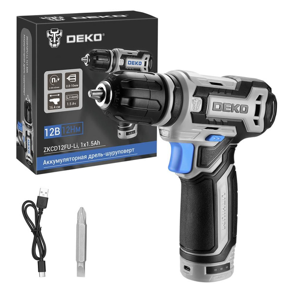 Дрель-шуруповерт DEKO ZKCD12FU-Li_2523 озон - купить по низкой цене в ...