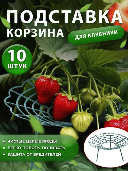 Опора подставка под клубнику 10 шт. Кустодержатель для садовых растений ...