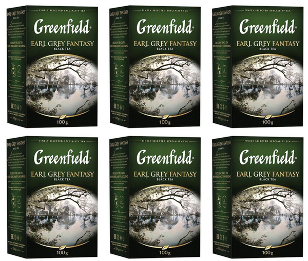 Greenfield Чай черный Earl Grey Fantasy, листовой, 100 г, 6 шт - купить ...